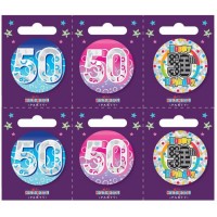 Age 50 Small Badges (5.5cm)
