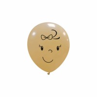 Baby Girl Face 5" Superior Latex Balloons 100Ct