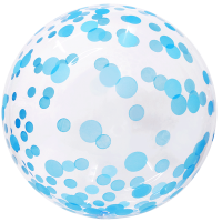 Blue Confetti 18" Bubble Balloon (Single Package)