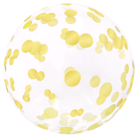 Gold Confetti 18" Bubble Balloon (Single Package)