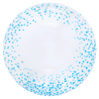 Blue Confetti 20" Bubble Balloon (Single Package)