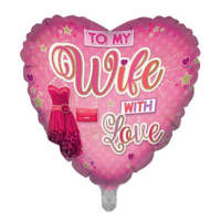 To My Wife Traditional 18" Foil Balloon