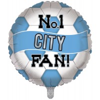 Manchester City No. 1 Soccer Fan 18" Foil Balloon