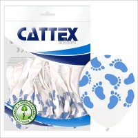 Blue Footprint Cattex 12" Latex Balloons 20CT