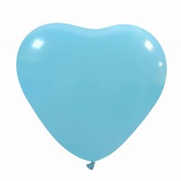 Sky Blue Superior Heart 17" Latex Balloon 10Ct