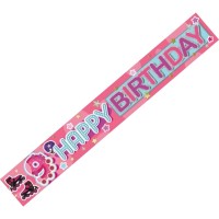 Age 9 Female Banner (Pack of 6)