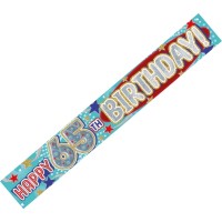 Age 65 Male Birthday Banner (Pack of 6)