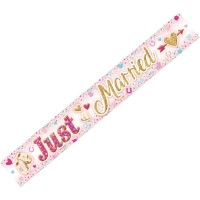 Just Married Banner (Pack of 6)