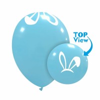 Bunny Ears 11" Top Print  Sky Blue Latex Balloons 50Ct LIMITED EDITION