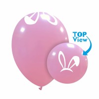 Bunny Ears 11" Top Print  Pink Latex Balloons 50Ct LIMITED EDITION