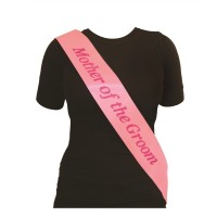 Mother of the Groom Pink Sash 1ct