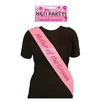 Sash Mother Of The Groom Pink with Pink Text