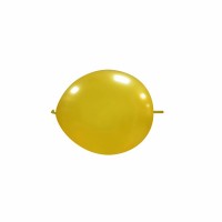 Superior 6" Metallic Gold Linking Balloon 100Ct