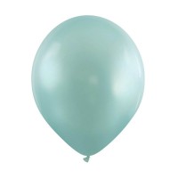 Cattex Fashion Metallic 12" Aquamarine Latex Balloons 100ct