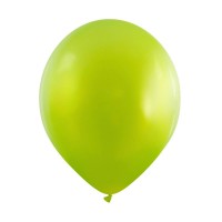 Cattex Fashion Metallic 12" Lime Green Latex Balloons 100ct