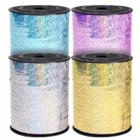 Silver 5mm x 500yds Holographic Curling Ribbon