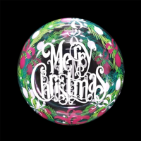 Merry Christmas 20" Bubble Balloon (Single Package)