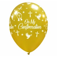 Crozier 12" 'On My Confirmation' Gold Latex 50ct