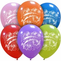 Congratulations Party Superior 12" Latex Balloon 25Ct