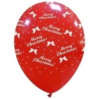 Red Merry Christmas Cattex 12" Latex Balloons 20CT