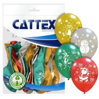 Cute Christmas Cattex 12" Latex Balloons 20CT
