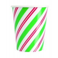 Peppermint Christmas Paper Cups 8ct