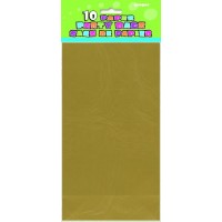 Gold Paper Party Bags 10ct