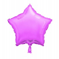 Pastel Pink - Star Shape - 18" foil balloon (Pack of 12, Flat)