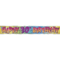 Happy 30th Birthday 12ft Foil Banner