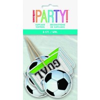 3D Soccer Cake Toppers 6ct