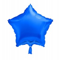Royal Blue - Star Shape - 18" foil balloon (Pack of 12, Flat)