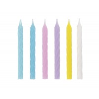 ASSORTED SPIRAL CANDLES (24ct) - Pack of 12