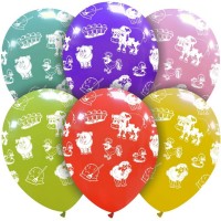 Farm Animals 12" Latex Balloons 25Ct