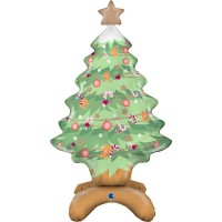 Christmas Tree Stand up 38" Foil Balloon (Air fill)