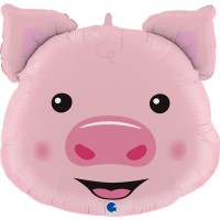 Pig Head 30" Supershape Foil Balloon 