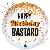 Happy Birthday Bastard 18" Foil Balloon