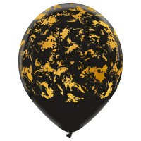 Gold Flakes Cattex 12" Latex Balloons 25Ct