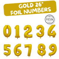26" Gold Foil Numbers 0 to 9