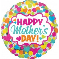 Happy Mother's Day Hearts 18" Foil Balloon (unpackaged)