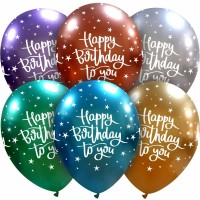 Happy Birthday Chromium Latex Balloons 50Ct