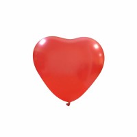 Red Hearts Metallic 6" Latex Balloons