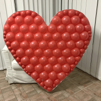Heart Mosaic Balloon Frame 120cm - Nikoloon