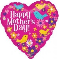 Happy Mother's Day Heart 18" Foil Balloon UNPACKAGED