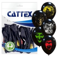 Horror Faces Cattex 12" Latex Balloons 20CT