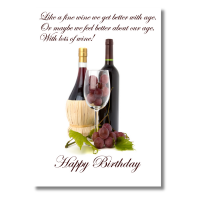 Happy Birthday Fine Wine - Pack Of 6