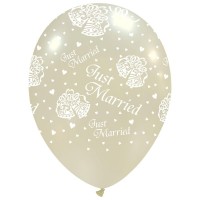 Just Married 12" Latex Balloons 50Ct