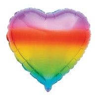 Rainbow Heart 18" Foil Balloon