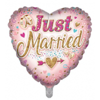 Just Married Traditional 18" Foil Balloon