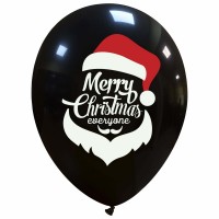 Merry Christmas Everyone Santa 12" Latex Balloons 25Ct (Printed 1 Side)