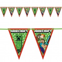 Minecraft Paper Triangular Flag Banner 9 Flags 